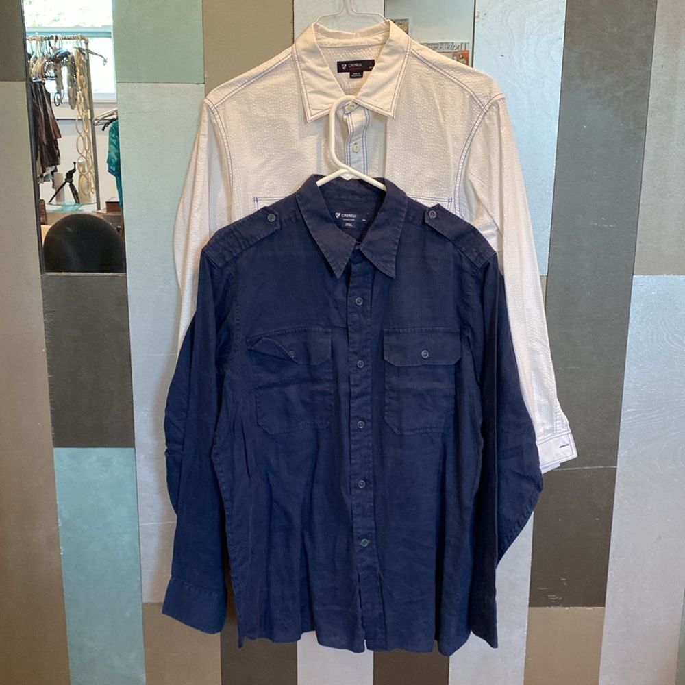Cremieux Men's Linen and Cotton Classic Button Up Shirts